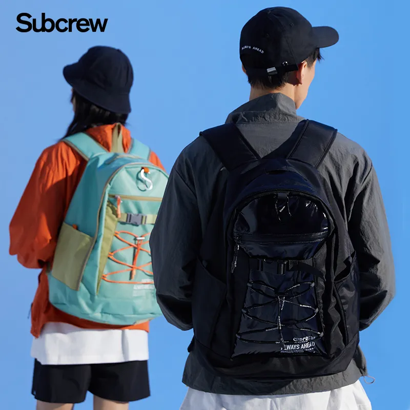 Subcrew Polyester Backpack Large Size Men's Black/Gray Green-4