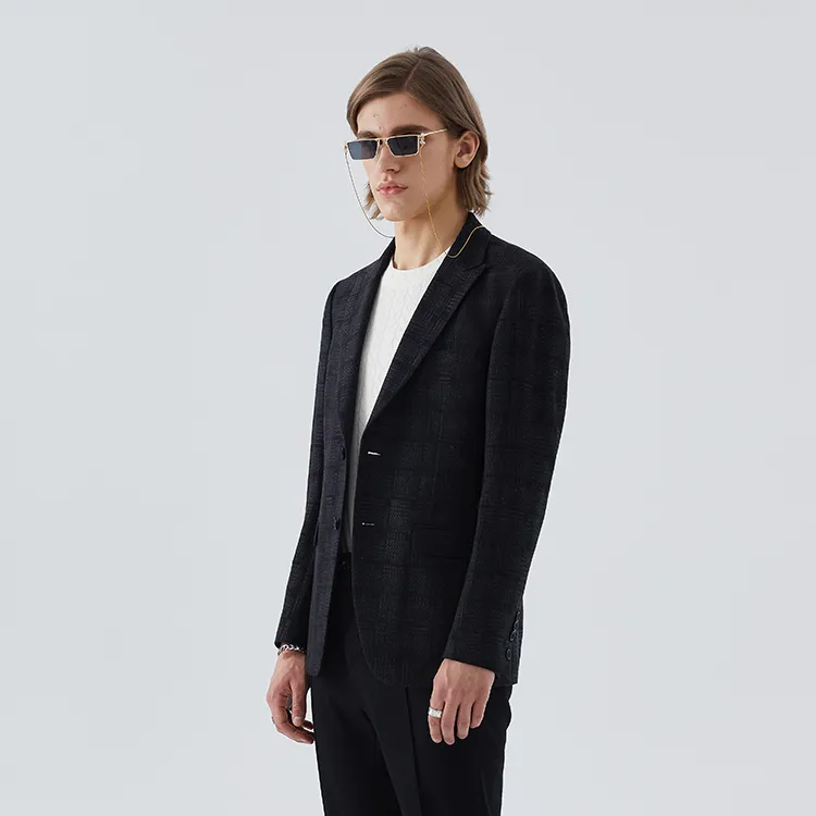 DAVID NAMAN Business Suits Men Black-3