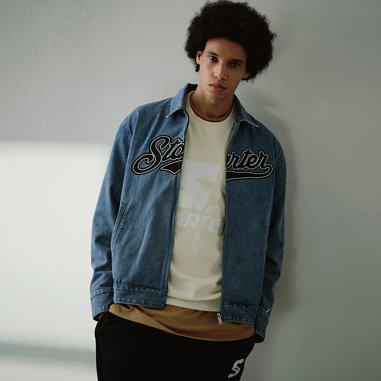 STARTER Denim Jackets Unisex Denim Blue-4
