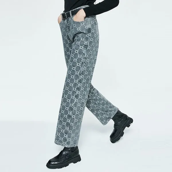 DKNY FW22 Straight Jeans Women's Gray-4