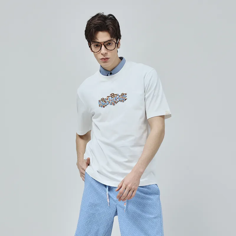 RARE Short Sleeved T Shirts Men's White-3