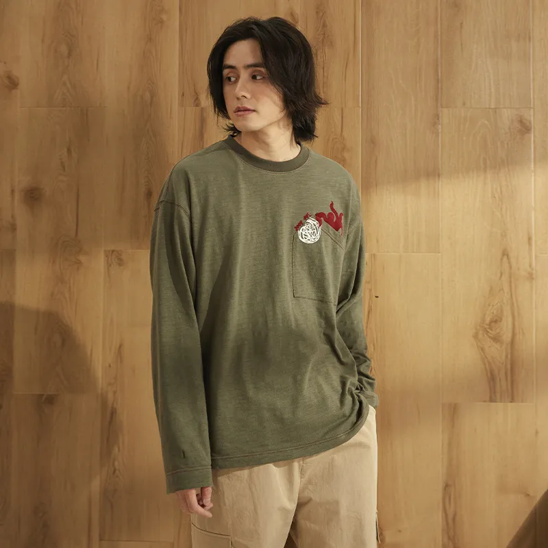 TIKIMOMOKA Straight Long Sleeved T Shirt Unisex-6