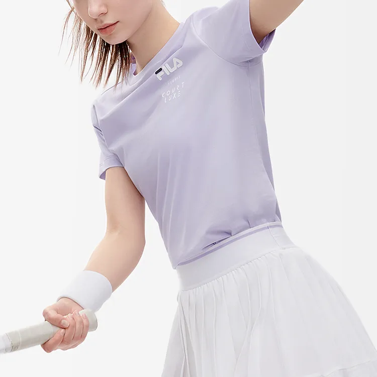 FILA Athletics T Shirt Women's Light Purple-5