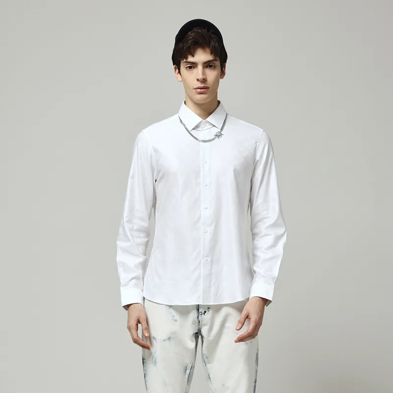 RARE Long Sleeved Shirt Men's White-3