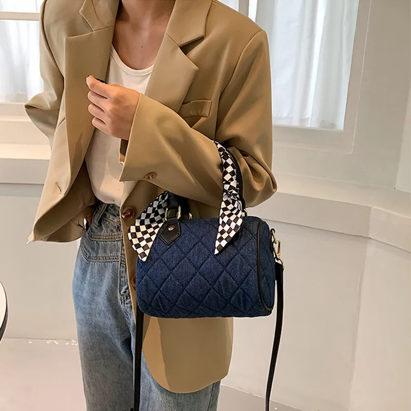 JANE KLAIN Denim Handbags Shoulder Bag Crossbody Bag Regular Women's Blue-8