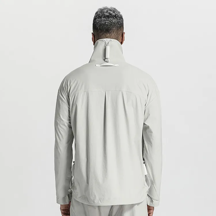 NORVINCY Outerwear Trendy Brand Half Open Collar Without Hood Sweatshirt Unisex-5