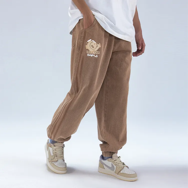 LAMLICKA Jogger Jeans Unisex Brown-2