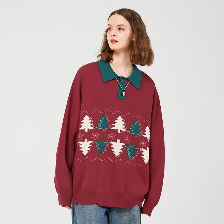 LAMLICKA Knitwear Unisex Red-5
