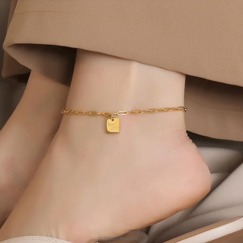 WEST ISLAND Titanium Steel Anklets Women's-1