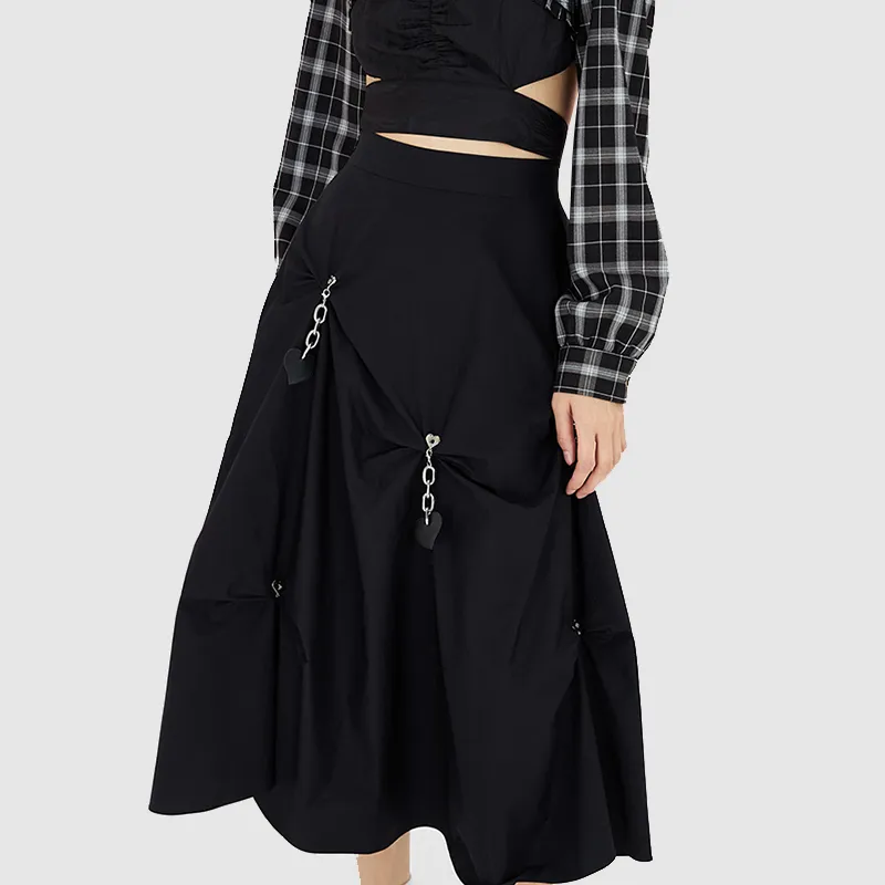 BIENKIMIIYE Casual Long Skirts Women's-4