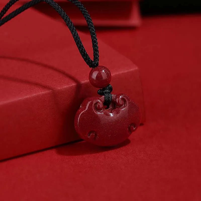 YINCHIE Reconstructed Cinnabar Necklaces Women's-2