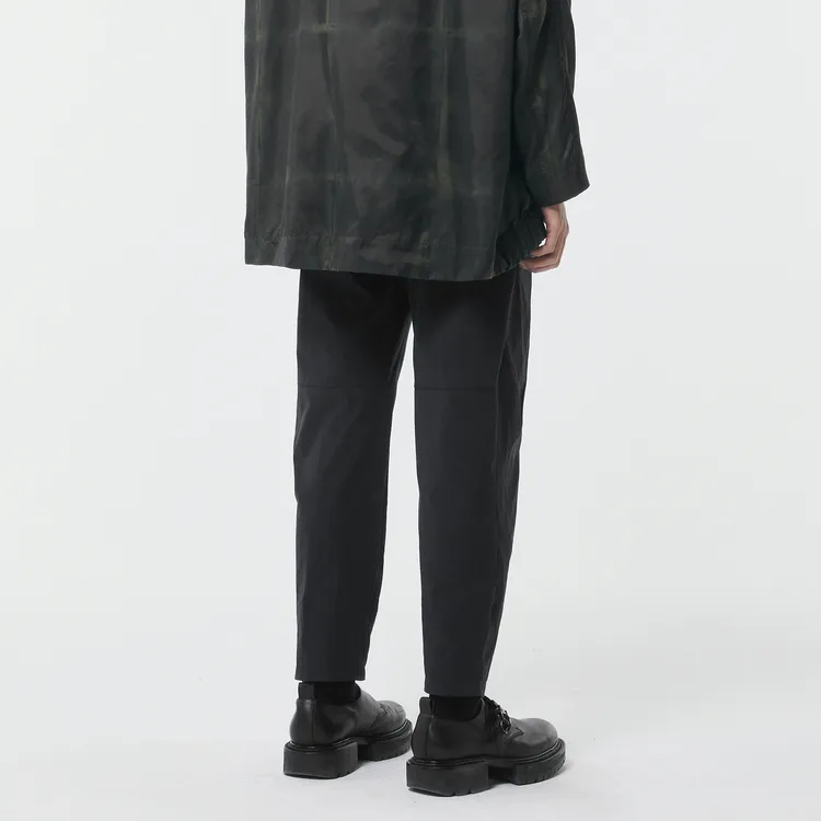 CROQUIS Casual Pants Men 409 Black Navy Blue-3