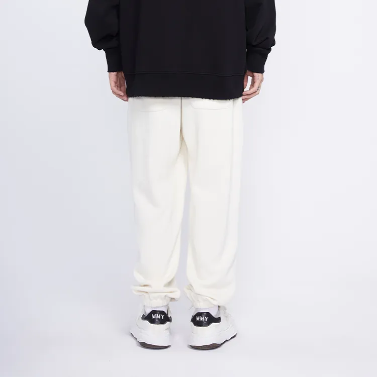 TSMLXLT Casual Pants Unisex Cream White-3