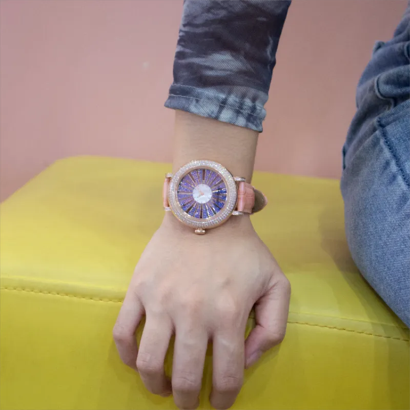 HANBORO Automatic Mechanical Movement Watch Women's Watch Pink Watch Dial HBR8892-MF-3