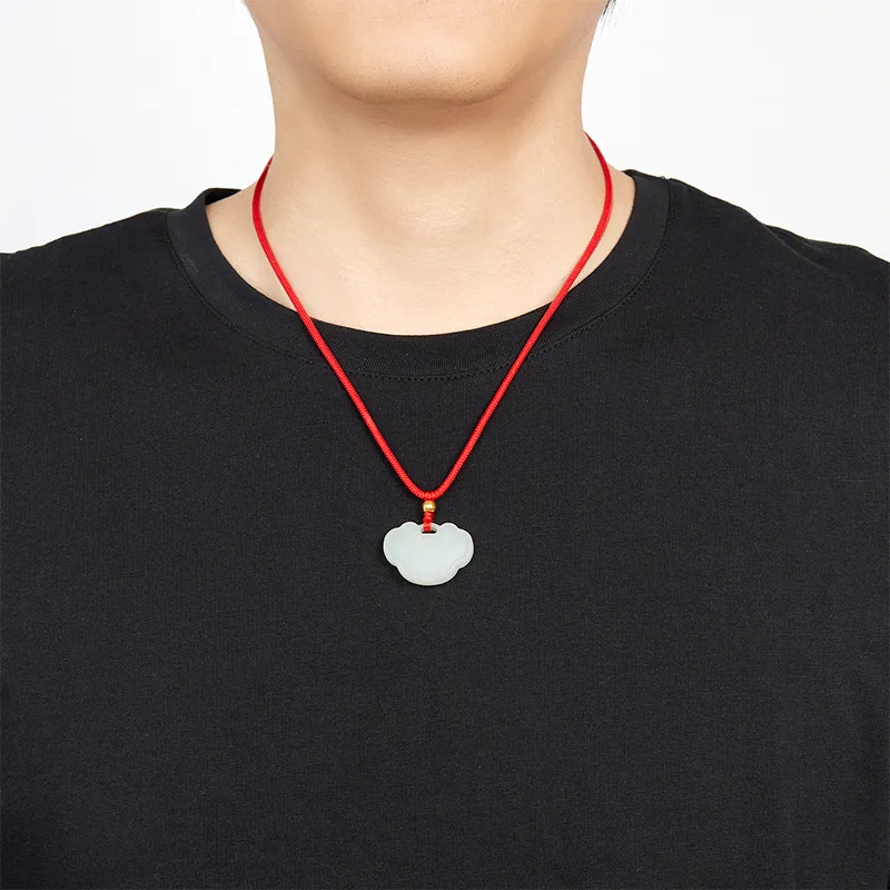 ZHOU LIU FU Hetian Jade Pendants Green Jade Unisex-9