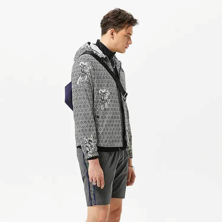 DAVID NAMAN Shorts Men Gray-5