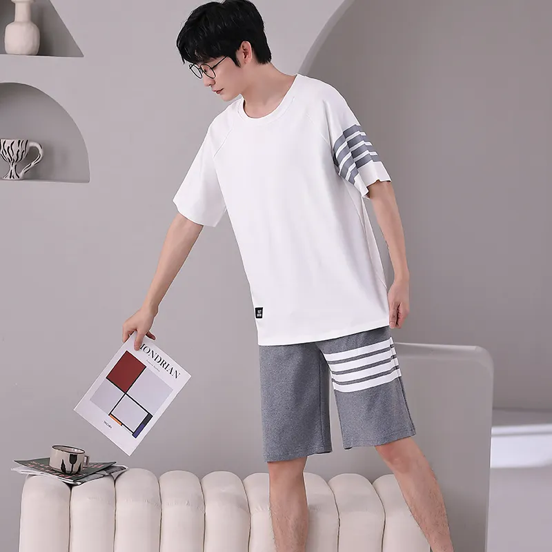 XUANZHITING Pajama Set Men's Box White-5