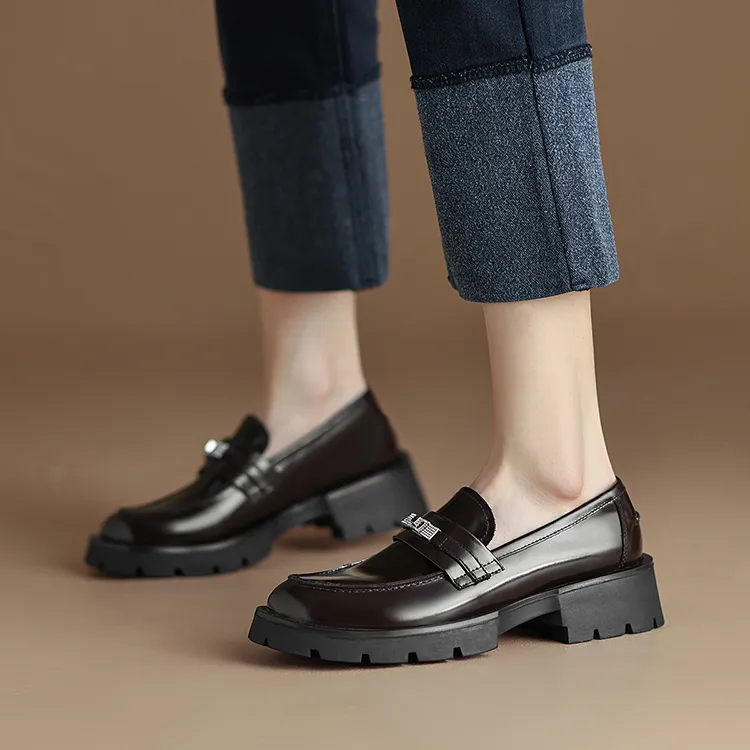 Rosa Bianca Loafers Women's Low Top Black/Burgundy-5