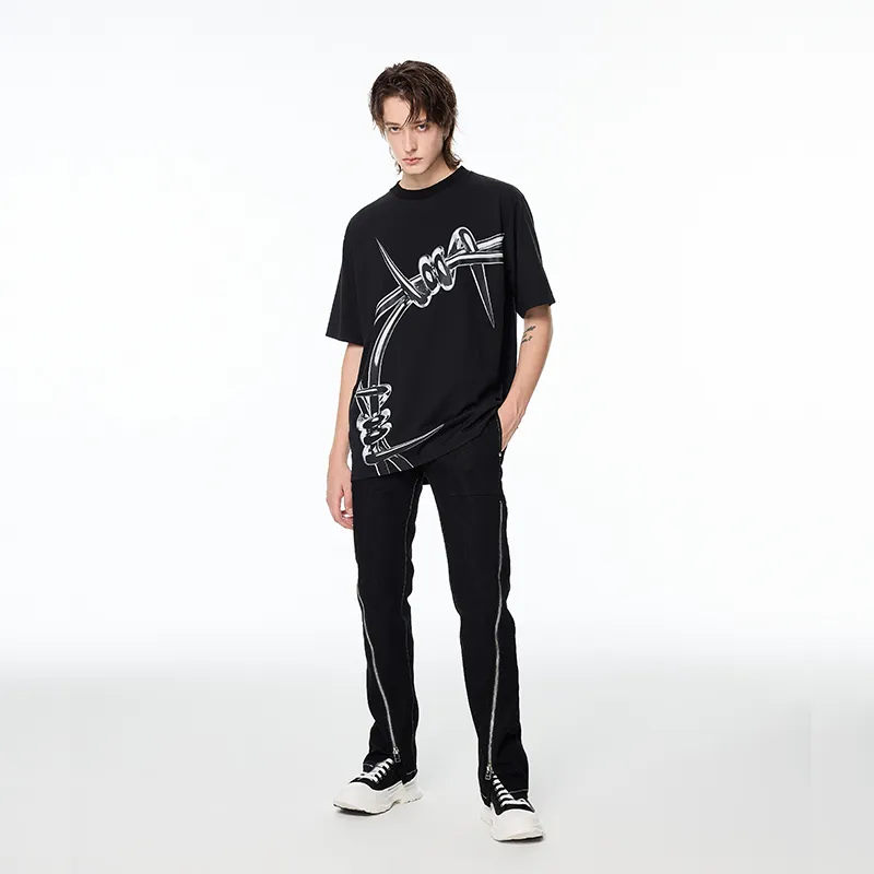 YLDP T Shirts Unisex Black-2