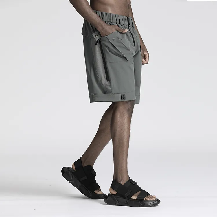 NORVINCY Urban Techwear Magnetic Buckle Cargo Shorts Unisex-14