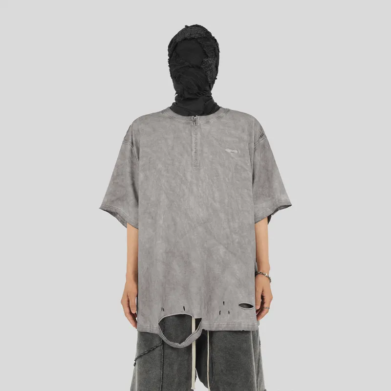 UNDERWATER T Shirts Unisex Dirty Wash Gray-2