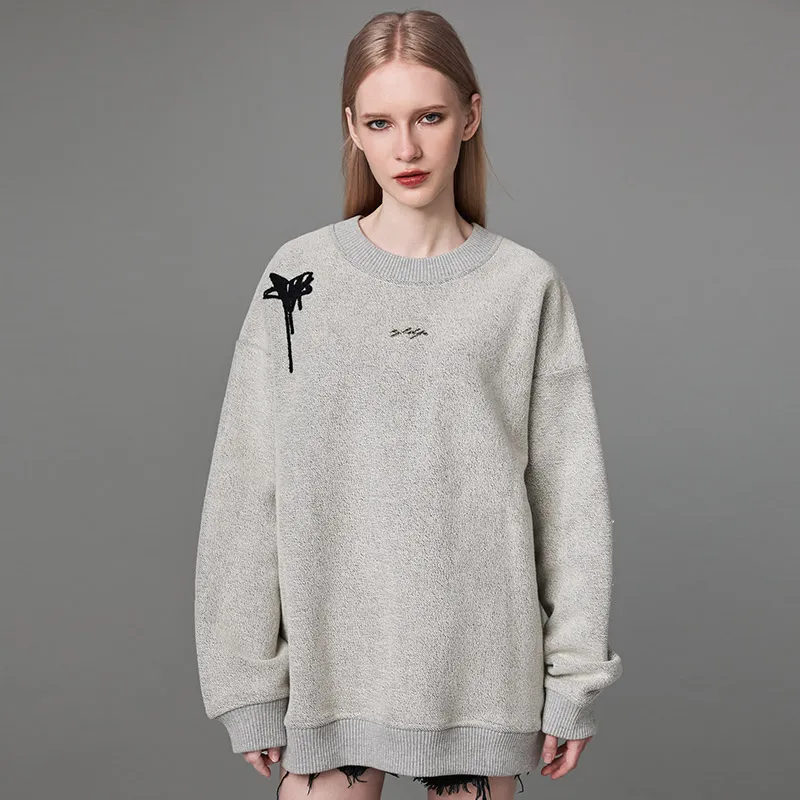 YLDP Sweatshirts Unisex Heather Gray-4
