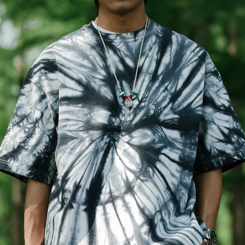 TEKABLU T Shirt Men's Tie Dye Gray-5