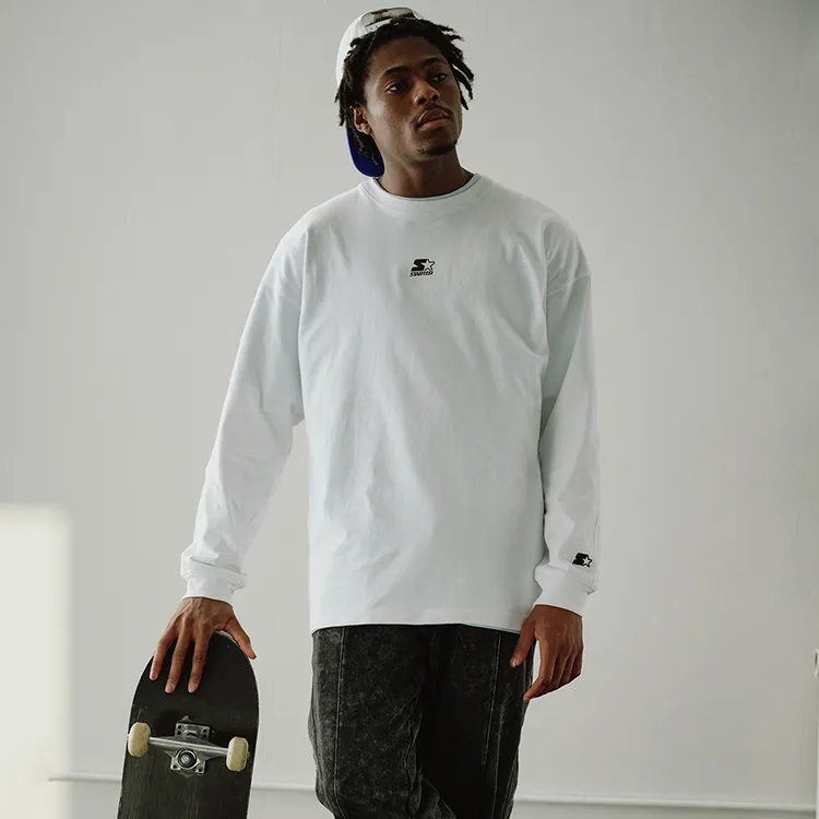 STARTER Straight Long Sleeved T Shirt Unisex-3