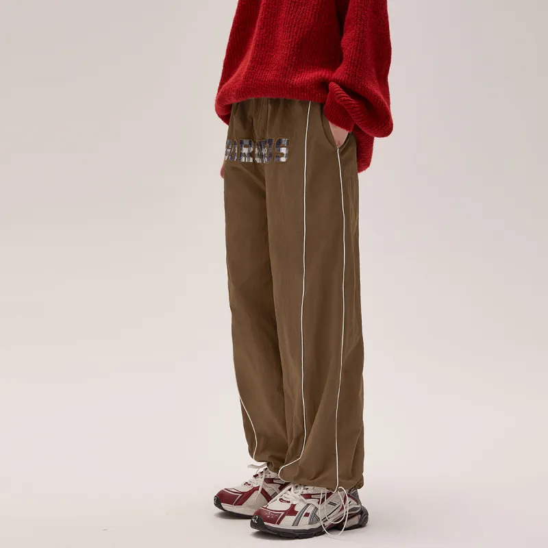 I'M ONE Knitted Sports Pants Women's Coffee Brown-2