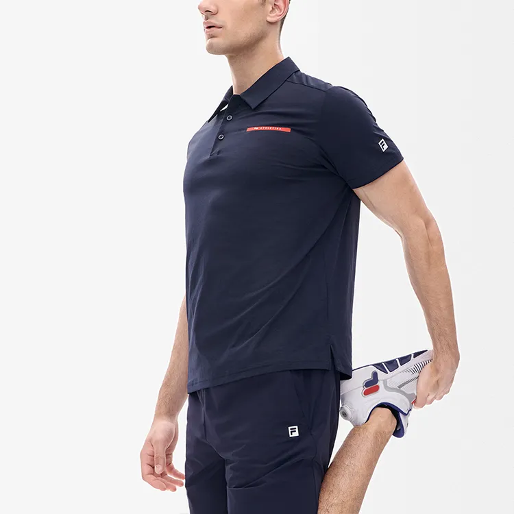 FILA Athletics Polo Shirt Men's Royal Blue-5