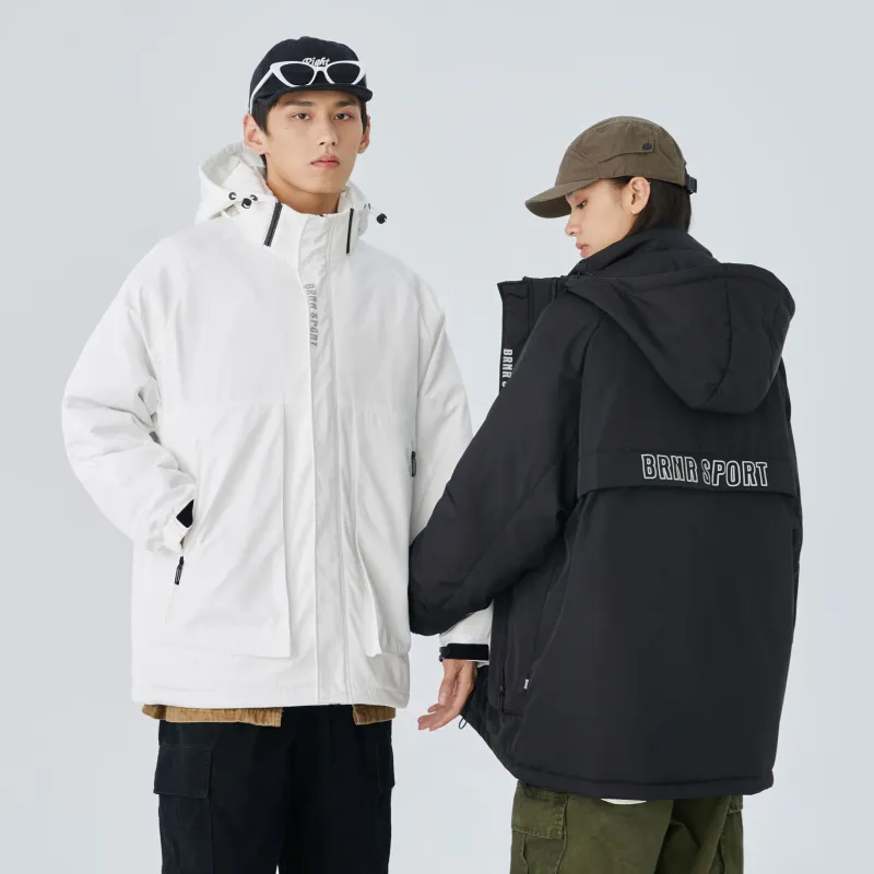 BRNR Thickened And Fleece-Lined Single-Layer Windbreaker Jacket Unisex-5