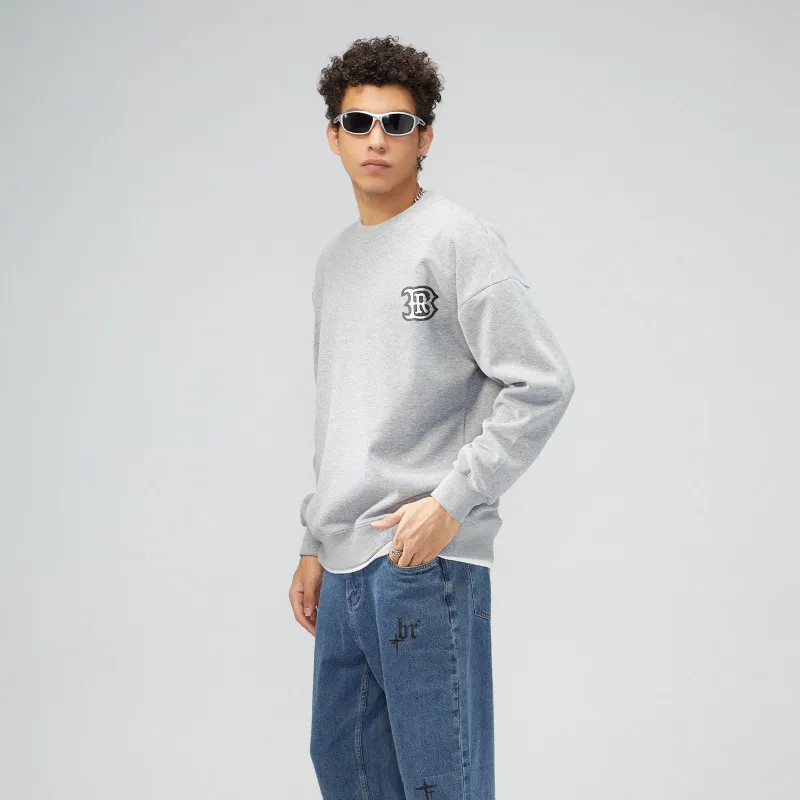 BRNR Crew Neck Loose Fit Sweatshirt Spring Fall Unisex-14