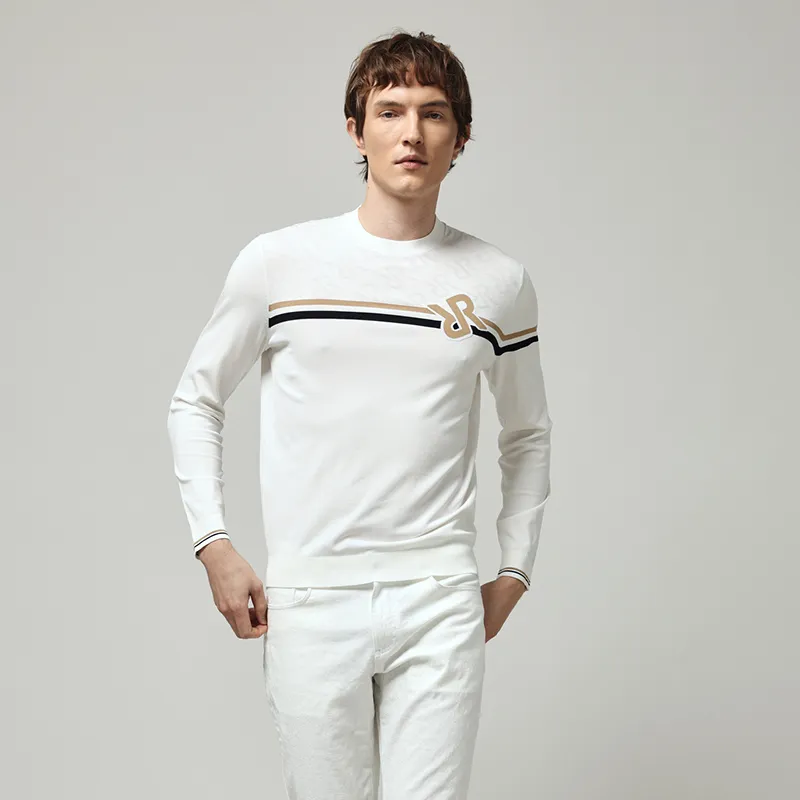 RARE Long Sleeved Knitwear Men's White-6