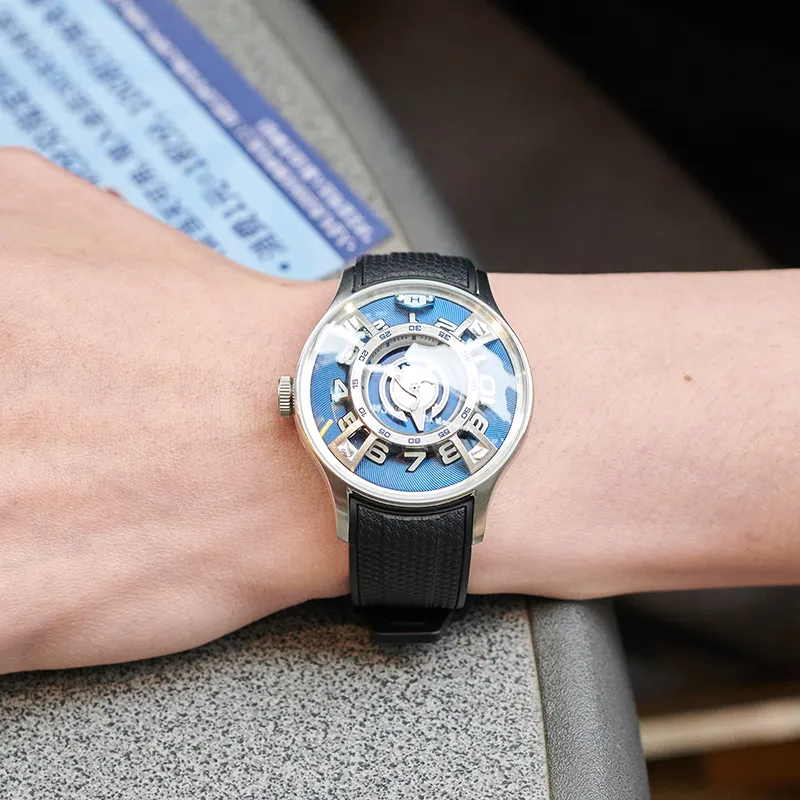 REEF TIGER OBLVLO Collaboration Mechanical Movement Watch Unisex White Dial OBL BLM-7