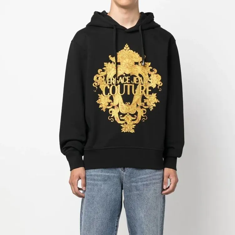 VERSACE JEANS COUTURE Logo Printed Drawstring Hoodie-5