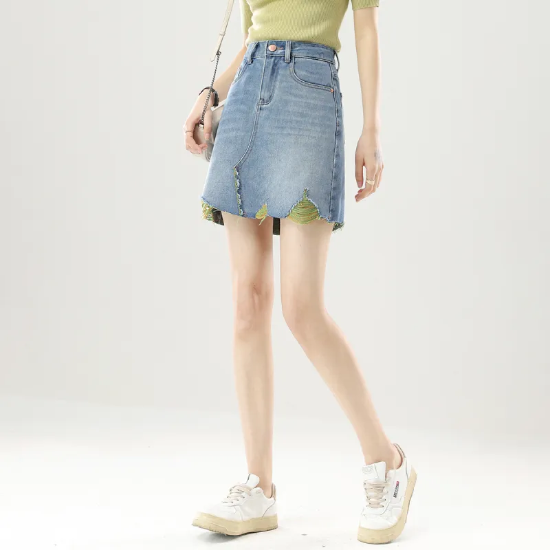 HIPPIEMISS Casual Short Skirts Women's Blue-5