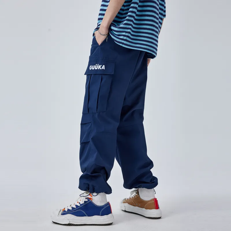 Guuka Cargo Pants Men Dark Blue-6