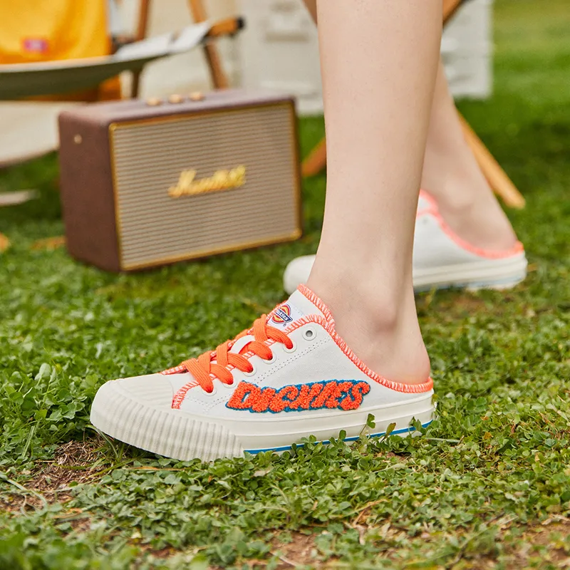 Dickies Breathable Low Top Canvas Shoes Women's White-6