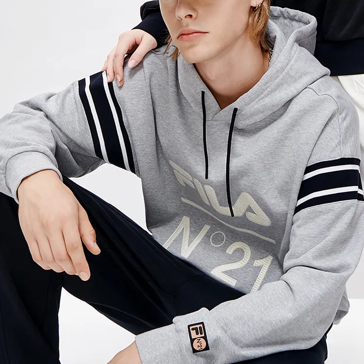 N°21 X FILA FUSION Sweatshirts Unisex Mist Heather Gray-3