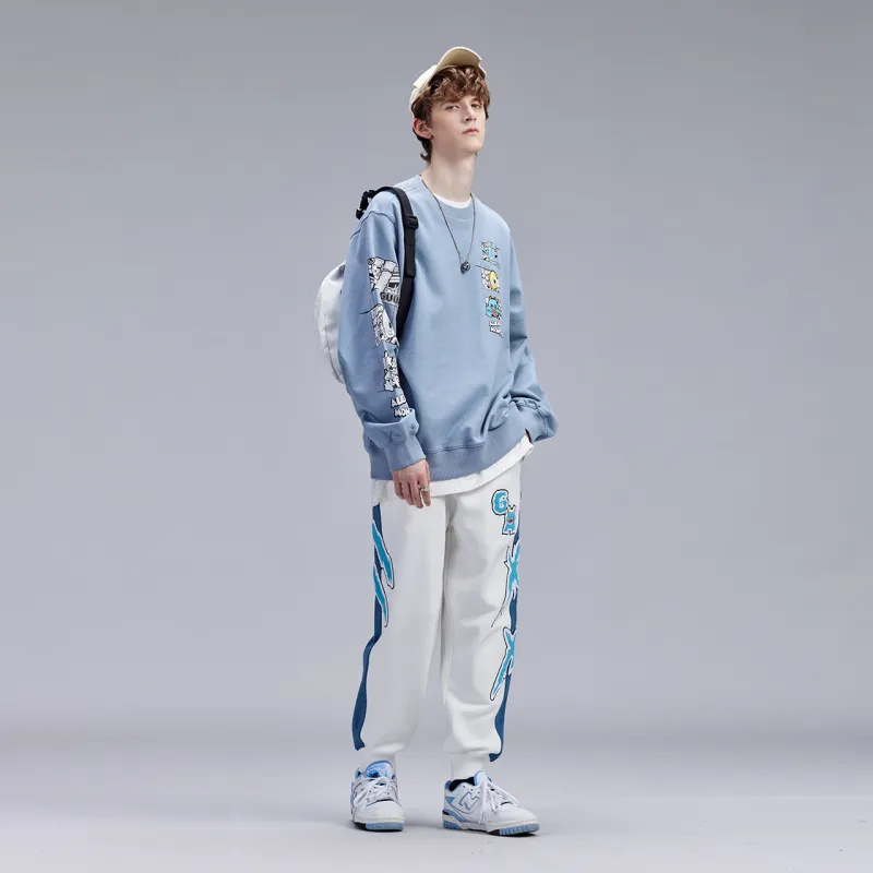 Guuka Knitted Sports Pants Men's White-3