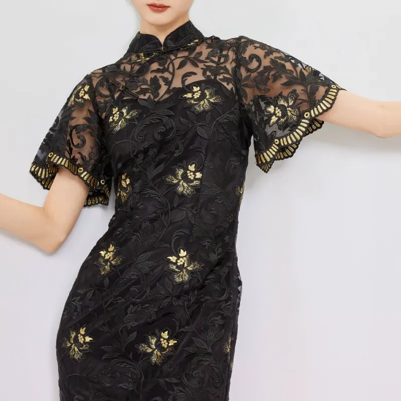 JINYE ORIENTAL Cheongsam Women's Black-2