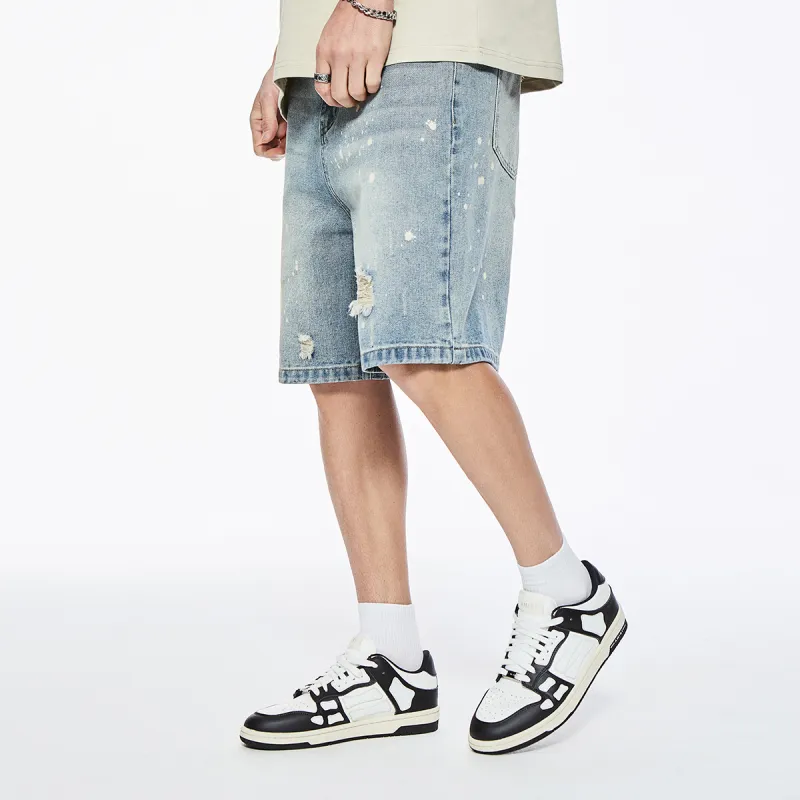 GUKUUL Denim Shorts Unisex Nostalgic Blue-6