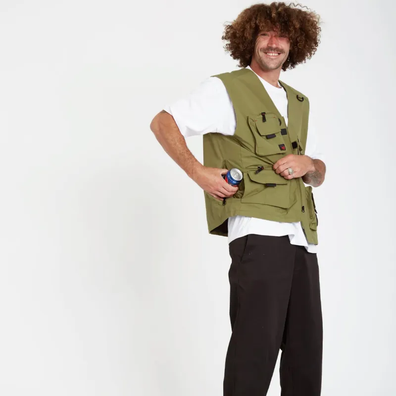 VOLCOM Vests Unisex Olive Green-3
