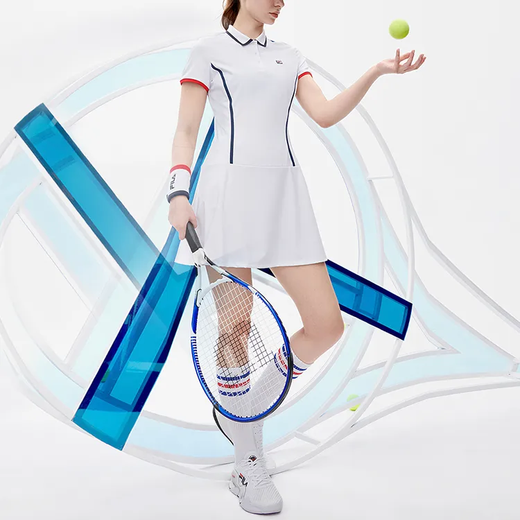 FILA Athletics Short Sleeved Dress Women's Jade White-2