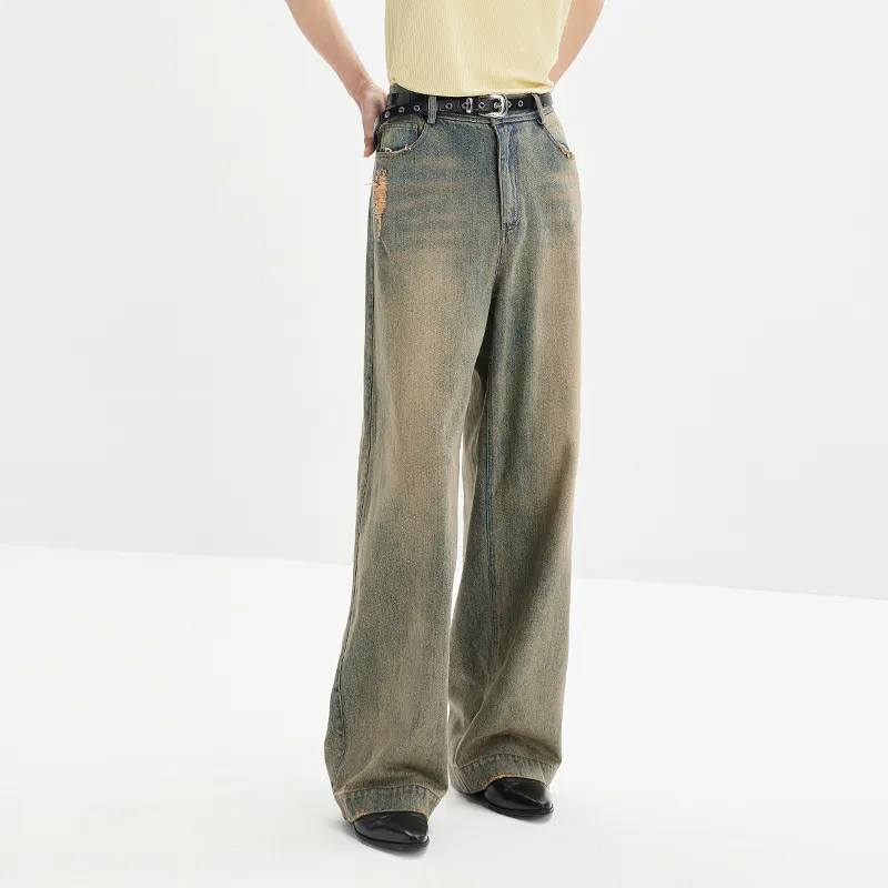 OPICLOTH Jeans Unisex Washed Blue-2