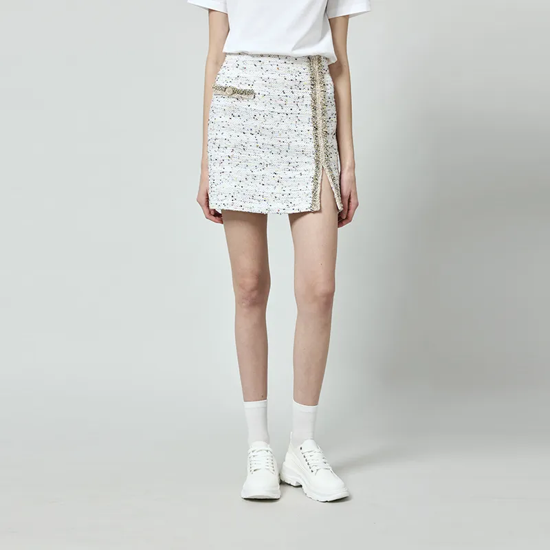 RARE Casual Short Skirts Women's White-5
