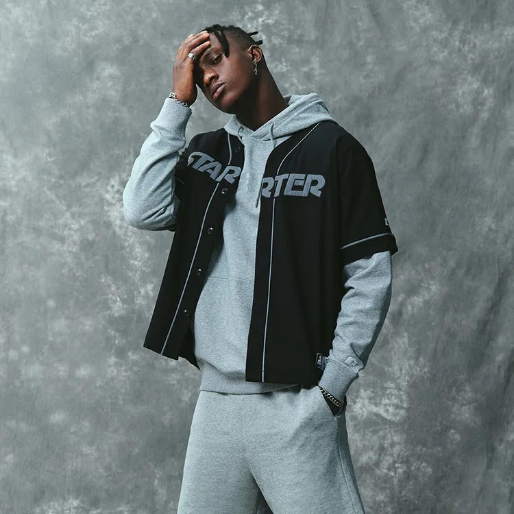 STARTER Baseball Jacket Unisex Black-2
