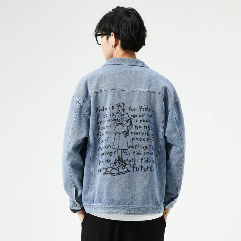 FIDO DIDO Denim Jackets Unisex-3