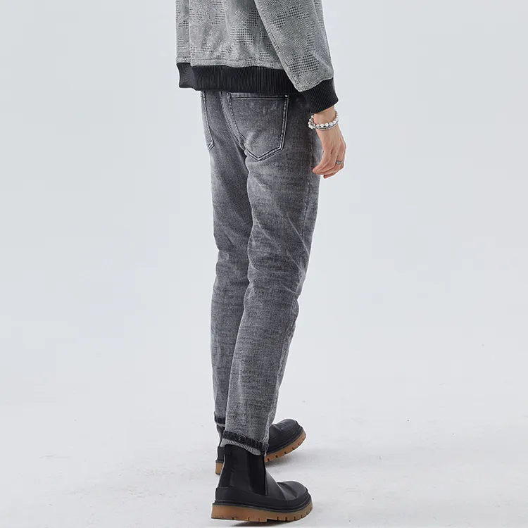 DAVID NAMAN FW22 Straight Jeans Men's Gray-3