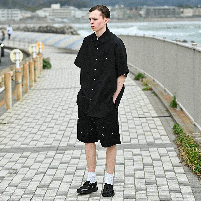 COUNTRY MOMENT Loose Fit Shorts Men's Black-5